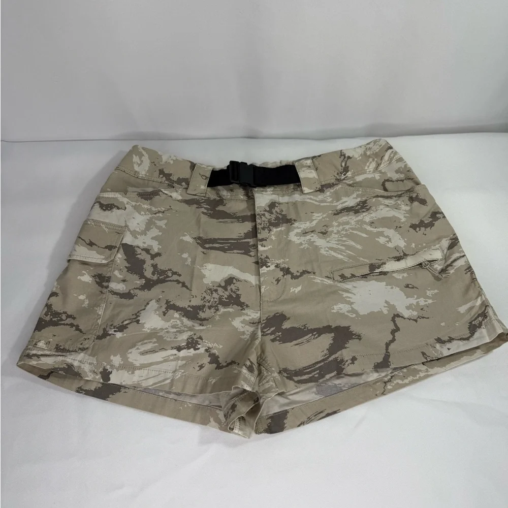 Mountain Hardwear Womens Cascade Pass Belt Short Camo Tan Brown Size 10 …